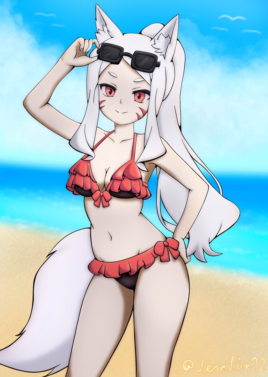 Lemlim22's tweet photo. Shiro Swimsuit Pinup! 
Made For @ShiroSnacks 

Sub for upcoming spicy content! - https://t.co/xHY8aHVgKg

Commission me - DMs open

#Shiro #SenkoSan #Kitsune #Bikini #Beach #Swimsuit #FoxGirl #AnimeGirl #AnimeArt #Fanart #Summer #Cute https://t.co/NLKoigpwg5
