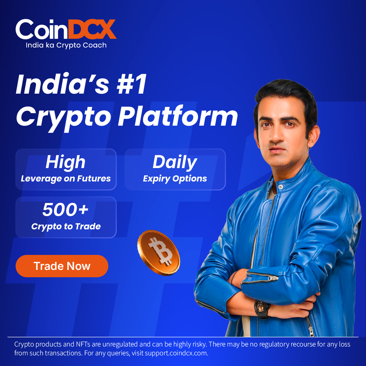 CoinDCX's tweet photo. Start your Crypto journey with us.

- Crypto SIPs
- Trade on Charts
- High Leverage
- Daily Expiries
- Instant INR Deposits
- ₹0 Options Fees
- 500+ Crypto Assets

Crypto trading bole toh CoinDCX. Trade with CoinDCX.