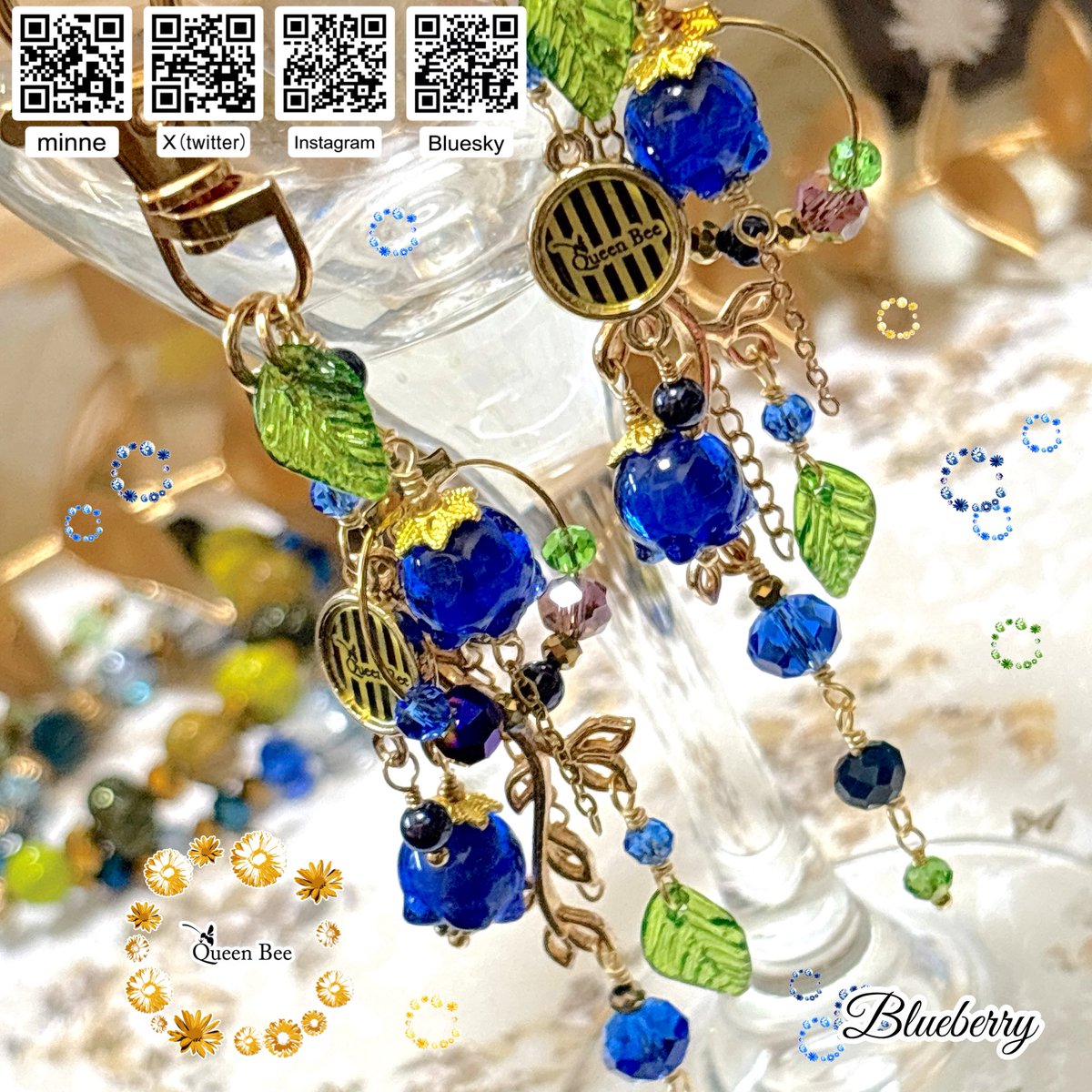 k68253449's tweet photo. おはようございます😃
また１週間よろしくお願いします🐝

ガラスのブルーベリー🫐
蜜蜂ワールドでキラキラ実ります🌟✨

※【Queen Bee】ギャラリーは29日（水）の朝9時再開予定です👑

#もぎたて果実の収穫祭
#ブルーベリー https://t.co/odDVHaK1Hl