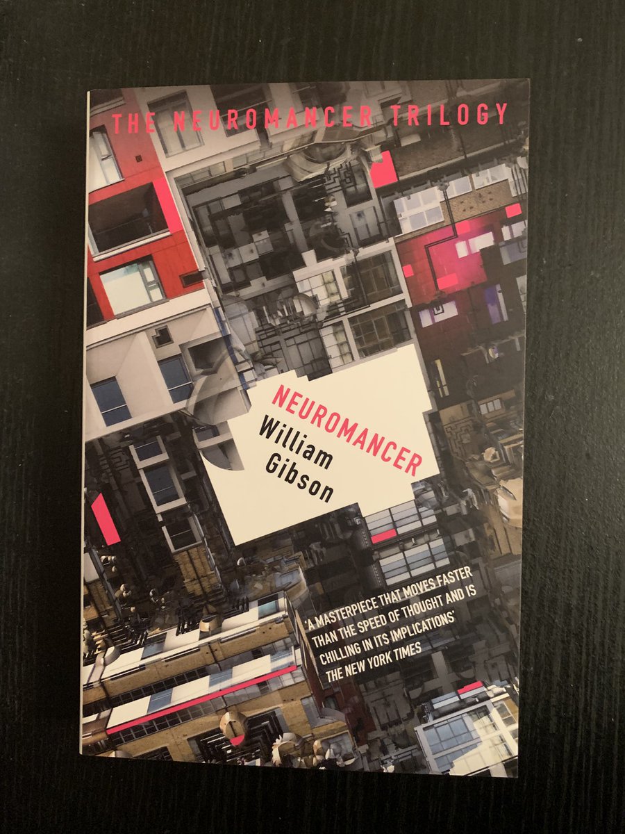 An_Oighear's tweet photo. I am currently reading William Gibson’s Neuromancer which is the first book in the Sprawl trilogy. https://t.co/AJZIBHcWrh