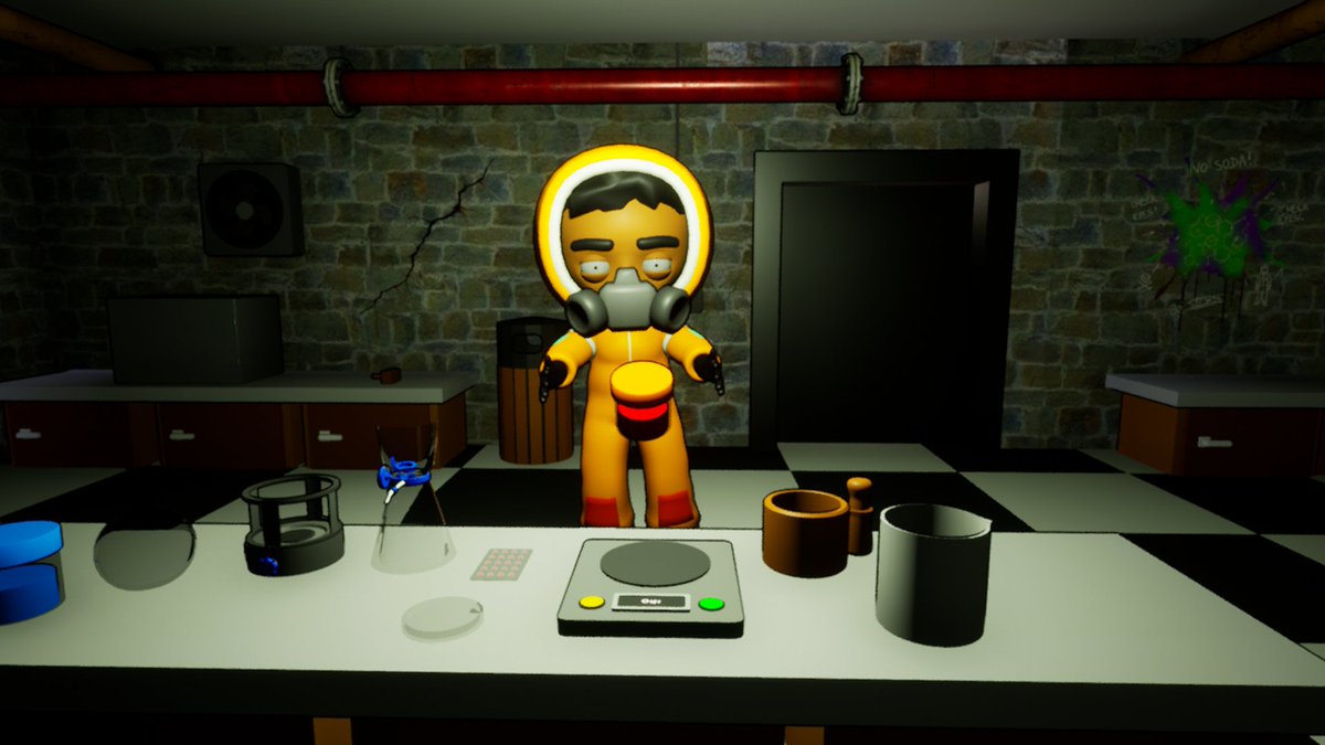 VixyGamesX's tweet photo. @GamefolioGG This first person drug selling game where you and your friend create drugs to grow your labarotoury. But do not spend all your money for improvements there are amazing places upstairs. How good does this look? https://t.co/h5yDAguPWe