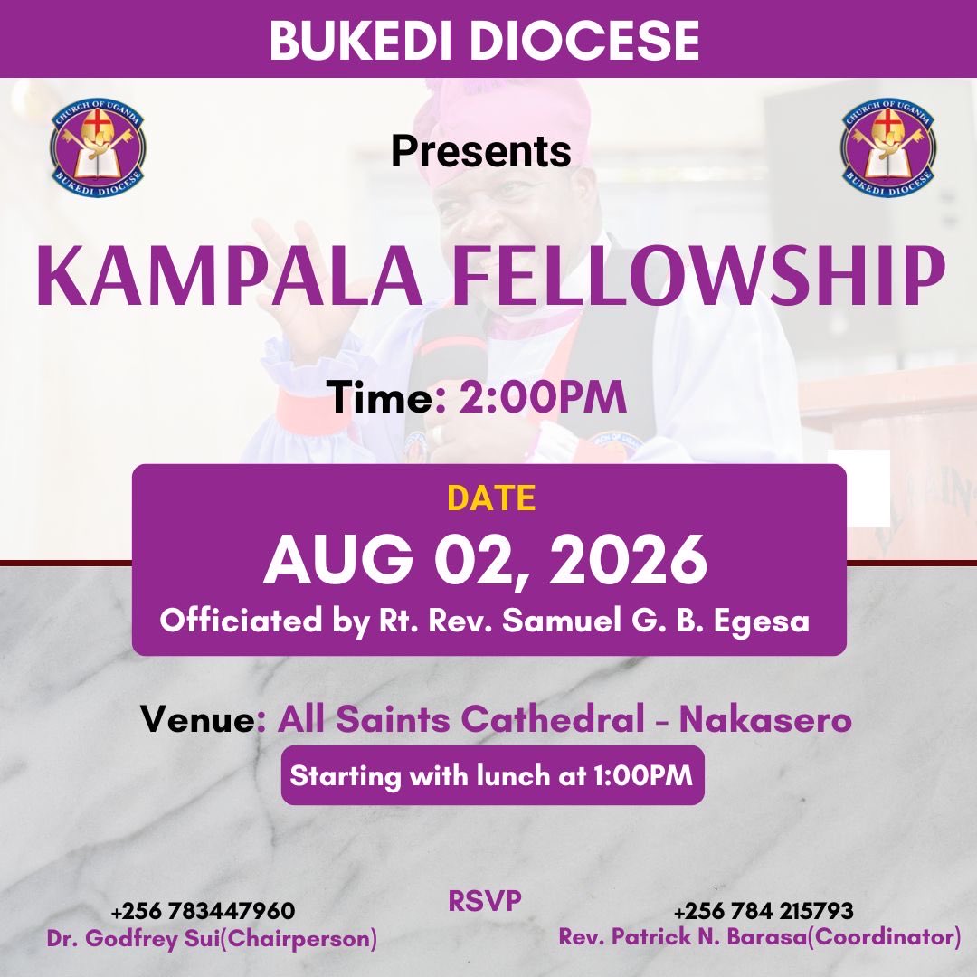 BukediDiocese's tweet photo. The Bishop of Bukedi diocese will be visiting the BAKEDI in Kampala metropolitan region on August 02. The service shall be held at @allsaintskla starting at 1pm. @ChurchofUganda_ @stfrancis_mak @stlukesntinda https://t.co/96IkPdp1GG
