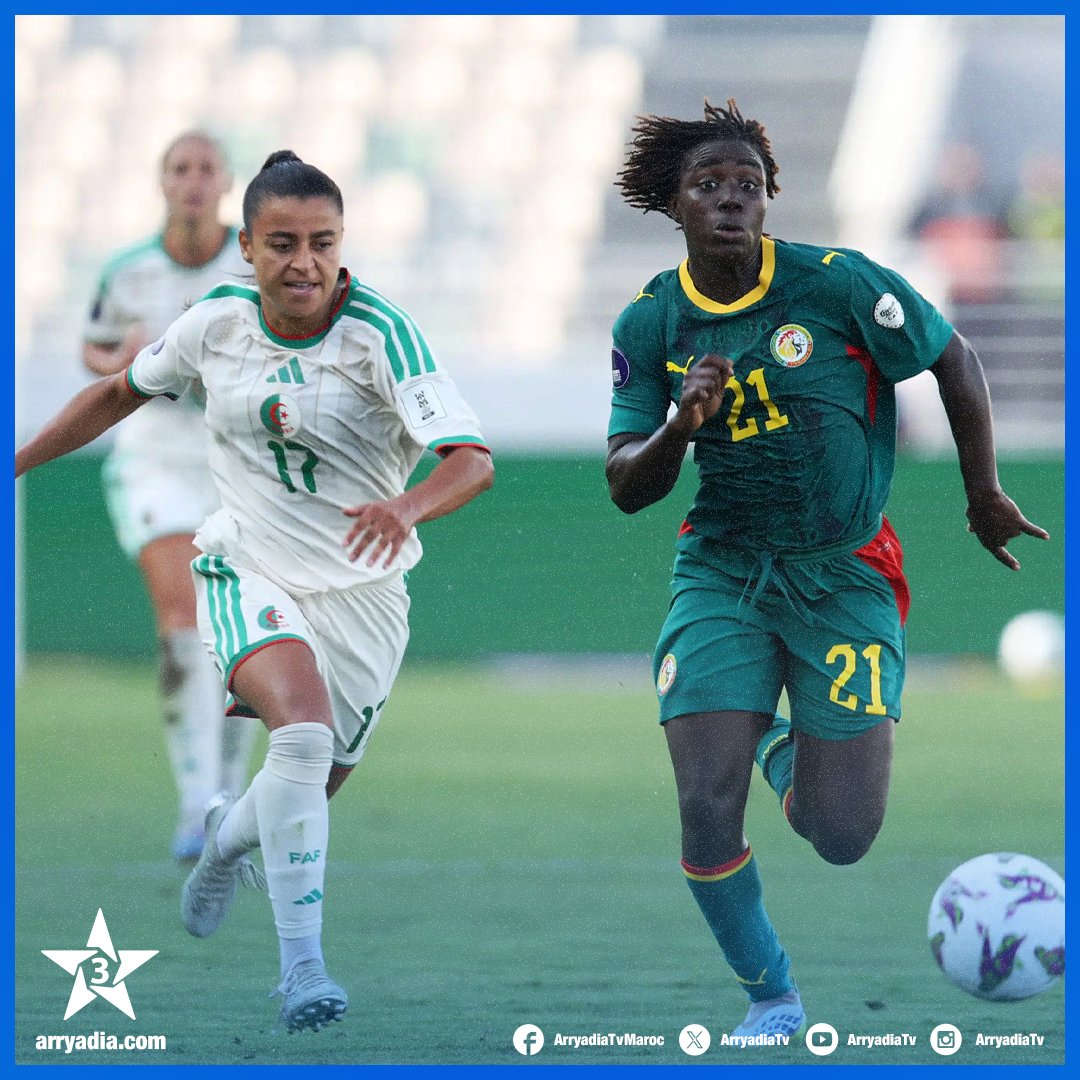 arryadiatv's tweet photo. CAN féminine Maroc-2026 (1ère journée/Groupe A).. l’Algérie s’impose face au Sénégal (2-0).
https://t.co/ujujKo6SCi
#TotalEnergiesWAFCON2026 #FRMF #ENMaroc #ALGSEN https://t.co/YVwsbm3iPu