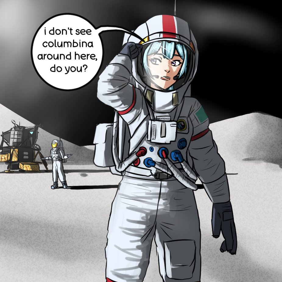Elterp1's tweet photo. what a Genshin player actually sees upon reaching the moon #genshinpimpact #moon #astronaut https://t.co/iReUUmLzOs
