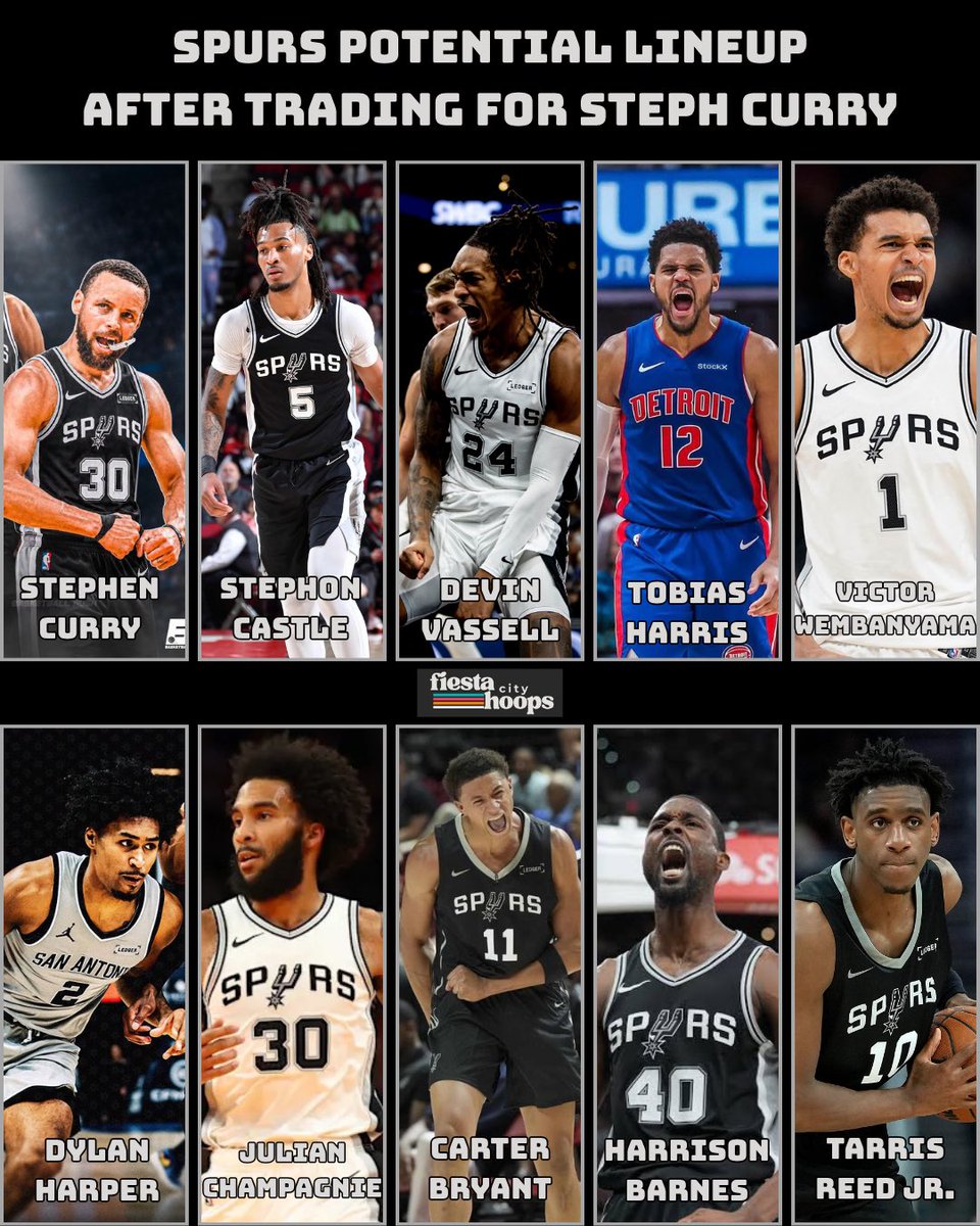 FiestaCityHoops's tweet photo. Trouble brewing in the Bay? 👀 rumors are starting to circulate regarding Stephen Curry’s future on the Warriors. some say he should request a trade, others say he should test free agency 🤔 how does Fox, Keldon, and 2 FRPs sound for Steph Curry? 🤔 https://t.co/7M3GgRDtDG