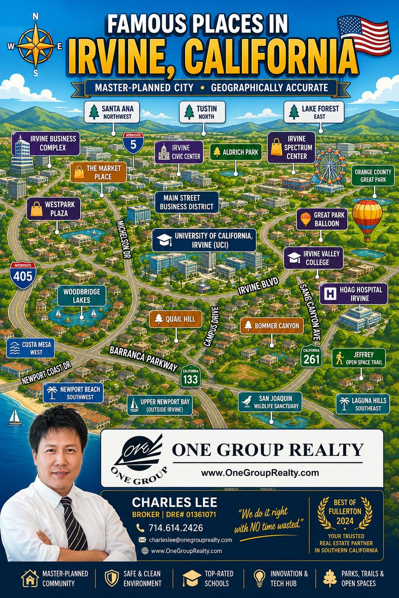 LAOCBROKER's tweet photo. 🏡 What You Should Know About Master-Planned Communities in Irvine, California
Thinking about making your next move?
Please reach out to me today to schedule your private showing.

Charles Lee | Broker
One Group Realty
DRE #01361071
📱 714-614-2426 / charleslee@onegrouprealty.com https://t.co/QKHlkifrfN