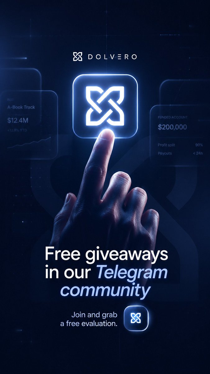 HabibAhmard's tweet photo. 🎁 Free giveaways are happening in the @Dolveroprop Telegram community!

Join today for your chance to grab a FREE evaluation account and become part of a growing community of disciplined traders.

Don't miss out the next winner could be you. 🚀 https://t.co/onAFYmecCC