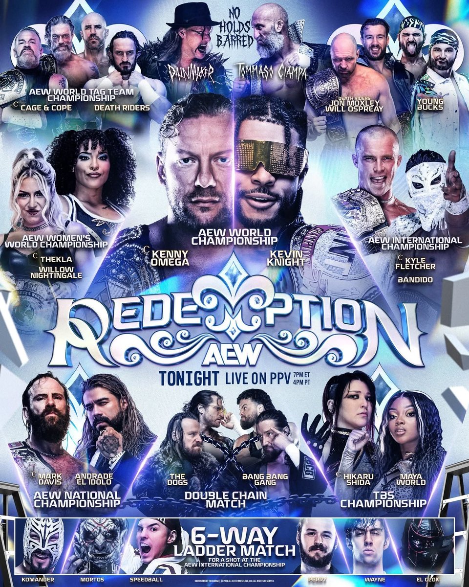 Tom_6190's tweet photo. Tonight 💥 #aewredemption 💎 #aew #wrestling #allelitewrestling https://t.co/T0UhdxqrNI