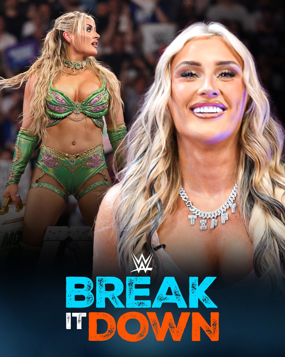 WWE's tweet photo. .@tiffstrattonwwe breaks down her most ICONIC ring gear! 😎

▶️: https://t.co/MprasxkHNh

Presented by @wingstop https://t.co/dqEtgh1xhy