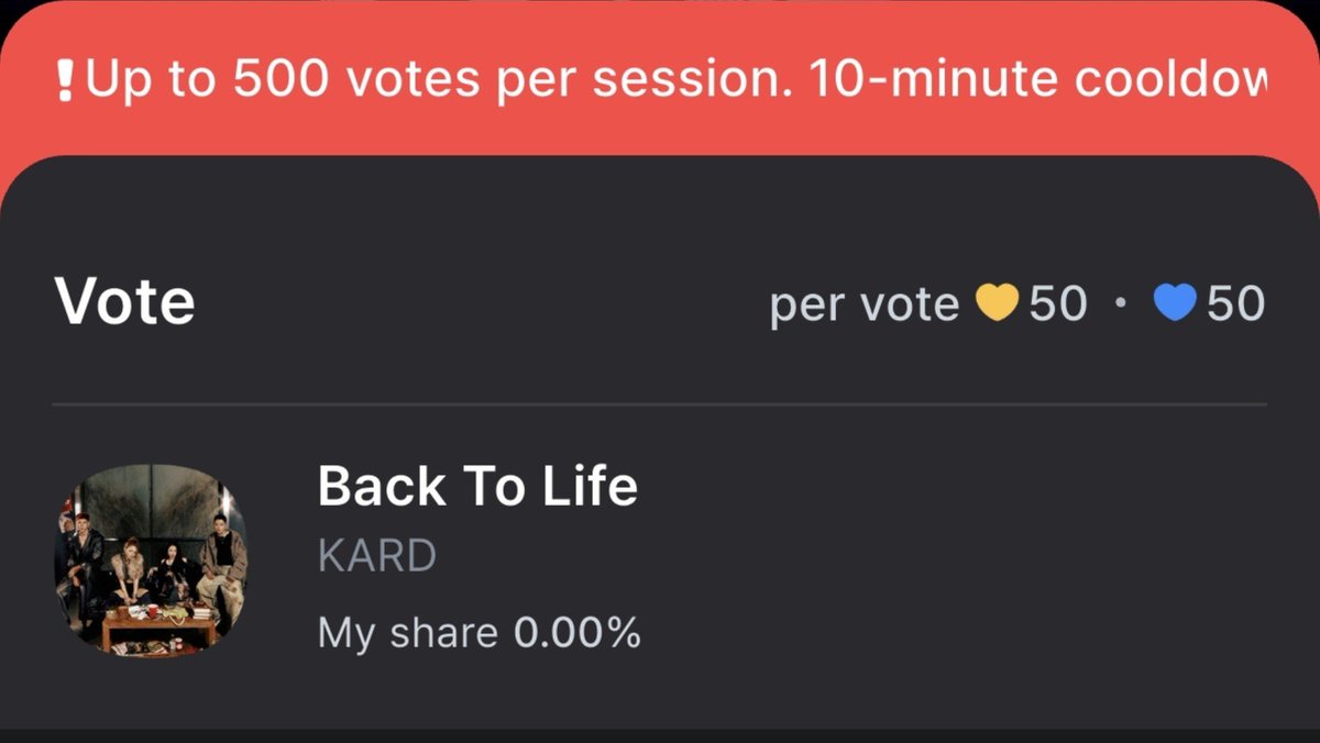 KDMBrasil's tweet photo. 🏆 26.07.26 - FIRST WIN MUSIC BANK.

Votem no #KARD no aplicativo
coogoong para a pré votação do First Win no Music Bank. 

Votação vai até as 23h00 (Horário de Brasília) do dia 28/07.

Para 1 voto, você gasta 50 corações. Os azuis você ganha completando missões, rodando a roleta, assistindo vídeos, enquando os amarelos você compra.

Deixando claro que, votação não é a unica coisa pra fazer o KARD ganhar a win. Precisamos de vendas de álbuns fisicas e digital muito boas.

🔗 https://t.co/lLQXjaxJi1
