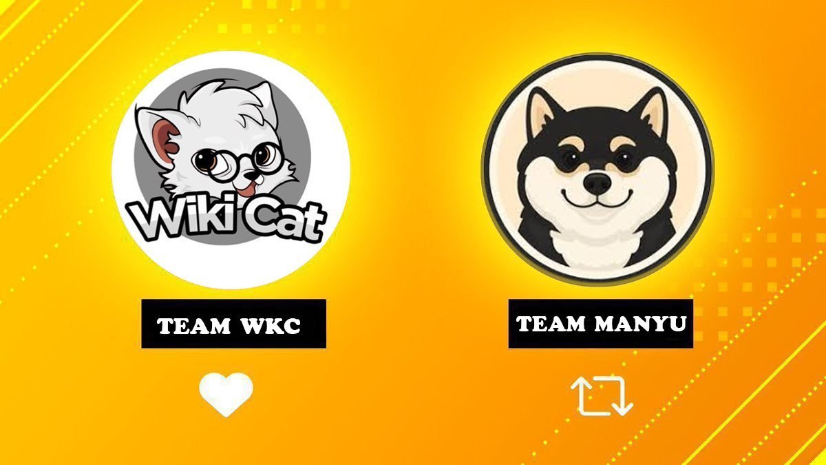 HotCommunities's tweet photo. Are you on team
$MANYU #MANYU
OR team
$WKC #WKC
? 👀 If you could pick one to moon, which one?