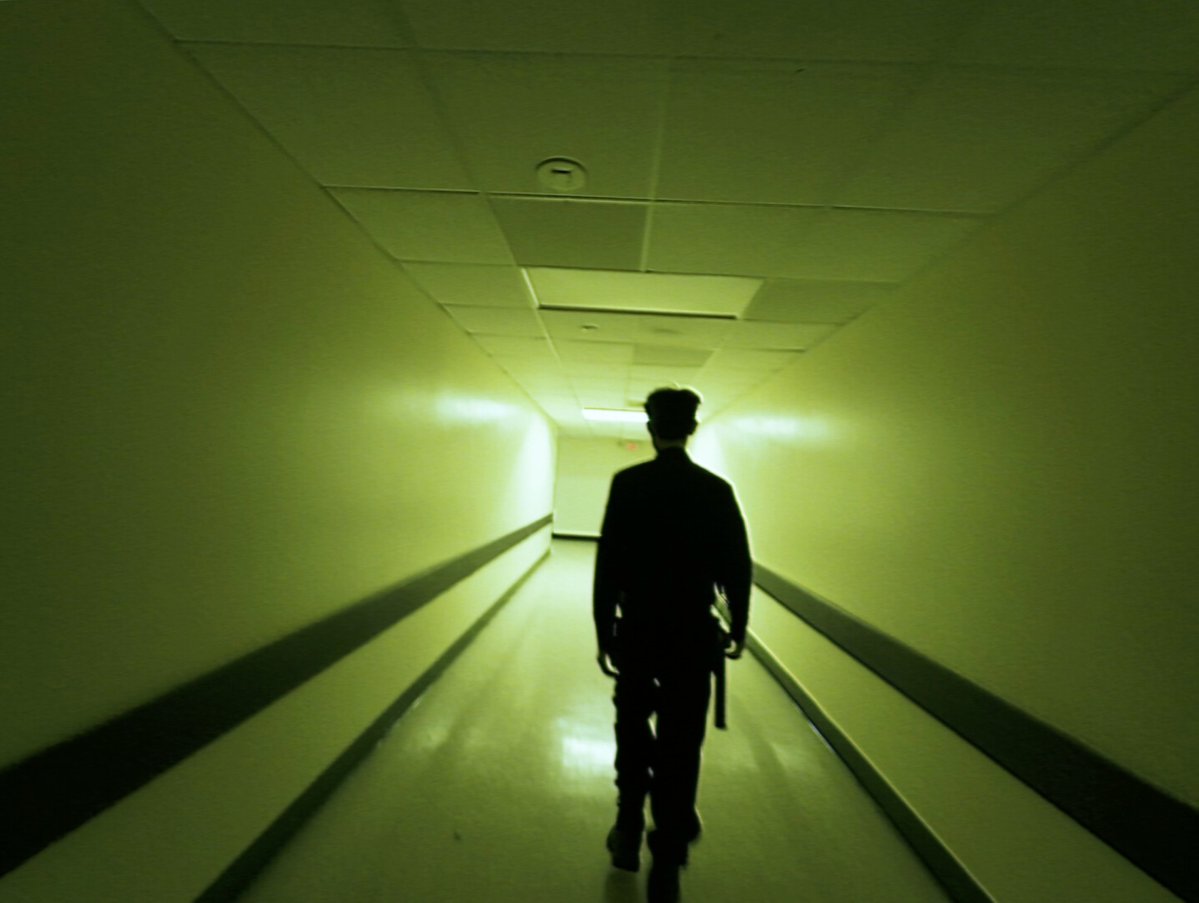 FrightFest's tweet photo. INFIRMARY: A rookie security guard's first night at an abandoned psychiatric hospital becomes a terrifying battle against its violent past. Nicholas Pineda delivers a found-footage-inspired haunted hospital chiller packed with escalating supernatural menace. https://t.co/EXfrHGgcAg