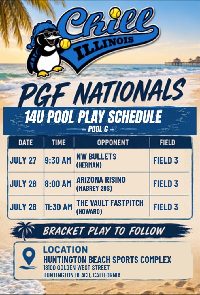 ericat_sb2031's tweet photo. Our next stop, California! I’m so excited to be playing with my team in Huntington beach. Here’s our pool play schedule.
#getchilly https://t.co/cYRW1giWBM