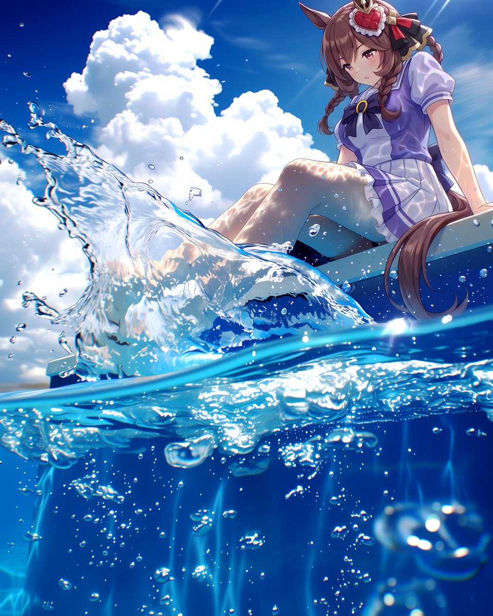 NightVena's tweet photo. #ウマ娘 #umamusume       

貴婦人 だって 涼みたい🎐     

ジェンティルドンナ / Gentildonna  

水遊びする ジェンティルさん https://t.co/EYNqFhYKCy