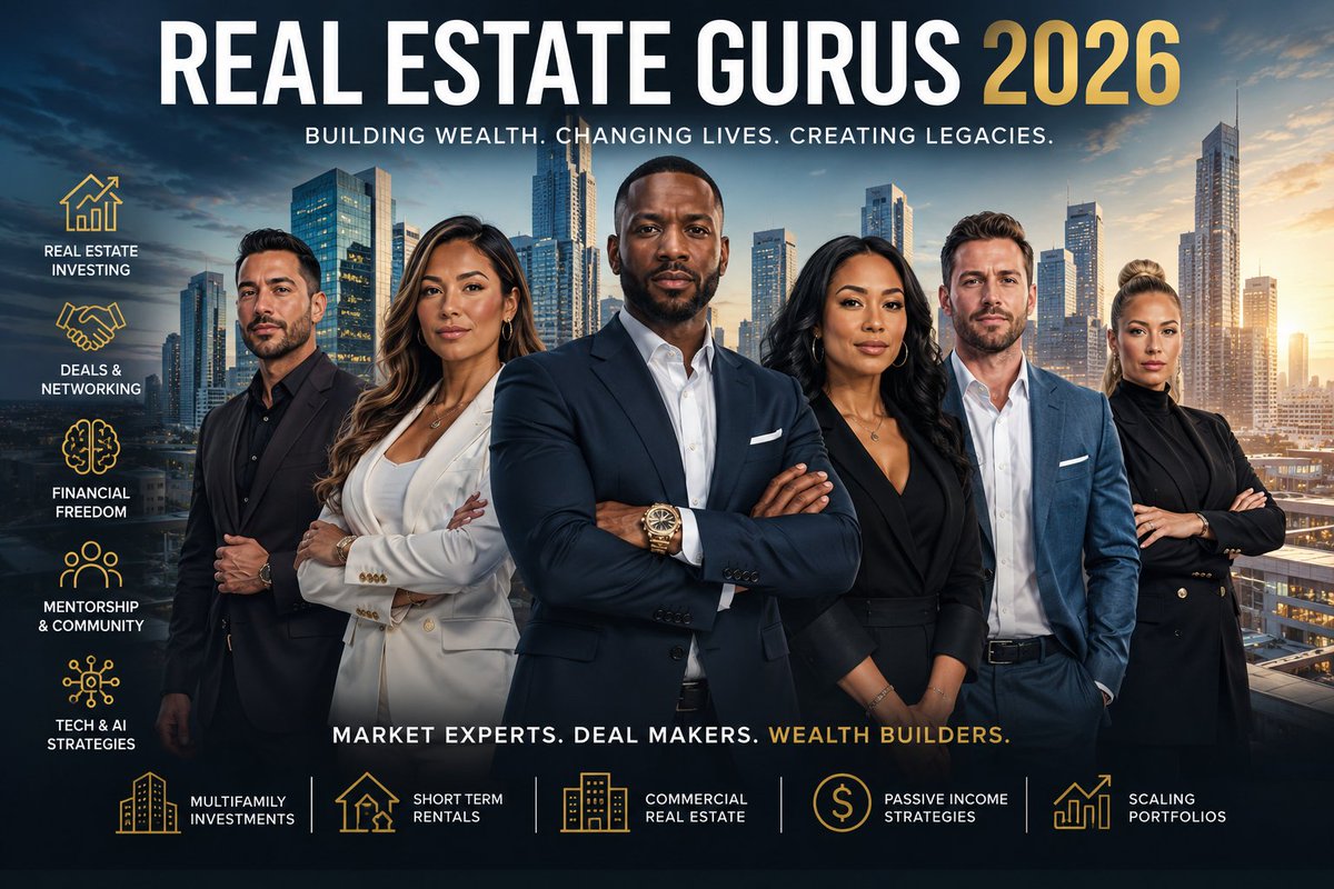 SingleCharming's tweet photo. 🏡 Real Estate Gurus to Watch in 2026

The real estate world is constantly evolving, and some of today's top educators, investors, and entrepreneurs continue to inspire millions with their strategies, market insights, and success stories.

Today, I'll be sharing my favorite three real estate gurus who have made a lasting impact through investing, education, and helping others build wealth. Whether you're interested in rental properties, commercial real estate, flipping homes, or long-term investing, there's always something valuable to learn from experienced professionals.

Success in real estate doesn't happen overnight—it takes knowledge, discipline, patience, and consistent action.

💬 Who are your top three real estate gurus? Drop their names in the comments and let's compare lists!

#RealEstate #RealEstateInvesting #PropertyInvestor #FinancialFreedom #PassiveIncome #WealthBuilding #Entrepreneur #Investment #RealEstateEducation