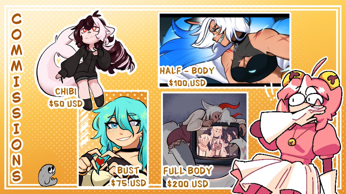 Nifaux's tweet photo. 🦭Hi I'm Nifaux!
I'm a vtuber, roleplayer and most importantly an artist and I'm currently taking illustration commissions!

Commission me on VGen 
🔗 in replies! 
🌸🍎🦭 https://t.co/KLCRUPHIt6