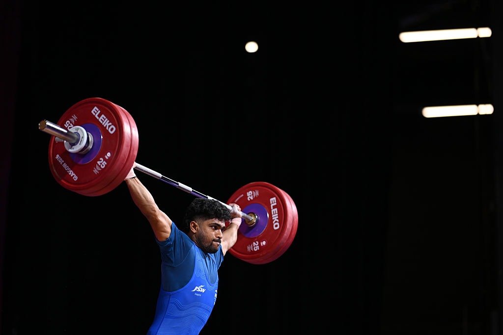 sadprayas's tweet photo. Raja Muthupandi 🇮🇳 wins Silver Medal for India in Weightlifting (65kg) at Glasgow Commonwealth Games!

#IndiaAtCWG #CommonwealthGames #Cheer4Bharat https://t.co/5SMQMifdQr