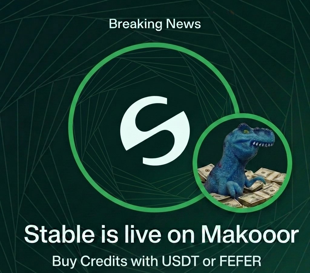 makooorX's tweet photo. Breaking: Stable Chain is live on @makooorX

you can now buy credits with USDT, and FEFER https://t.co/1mstgC3Chl