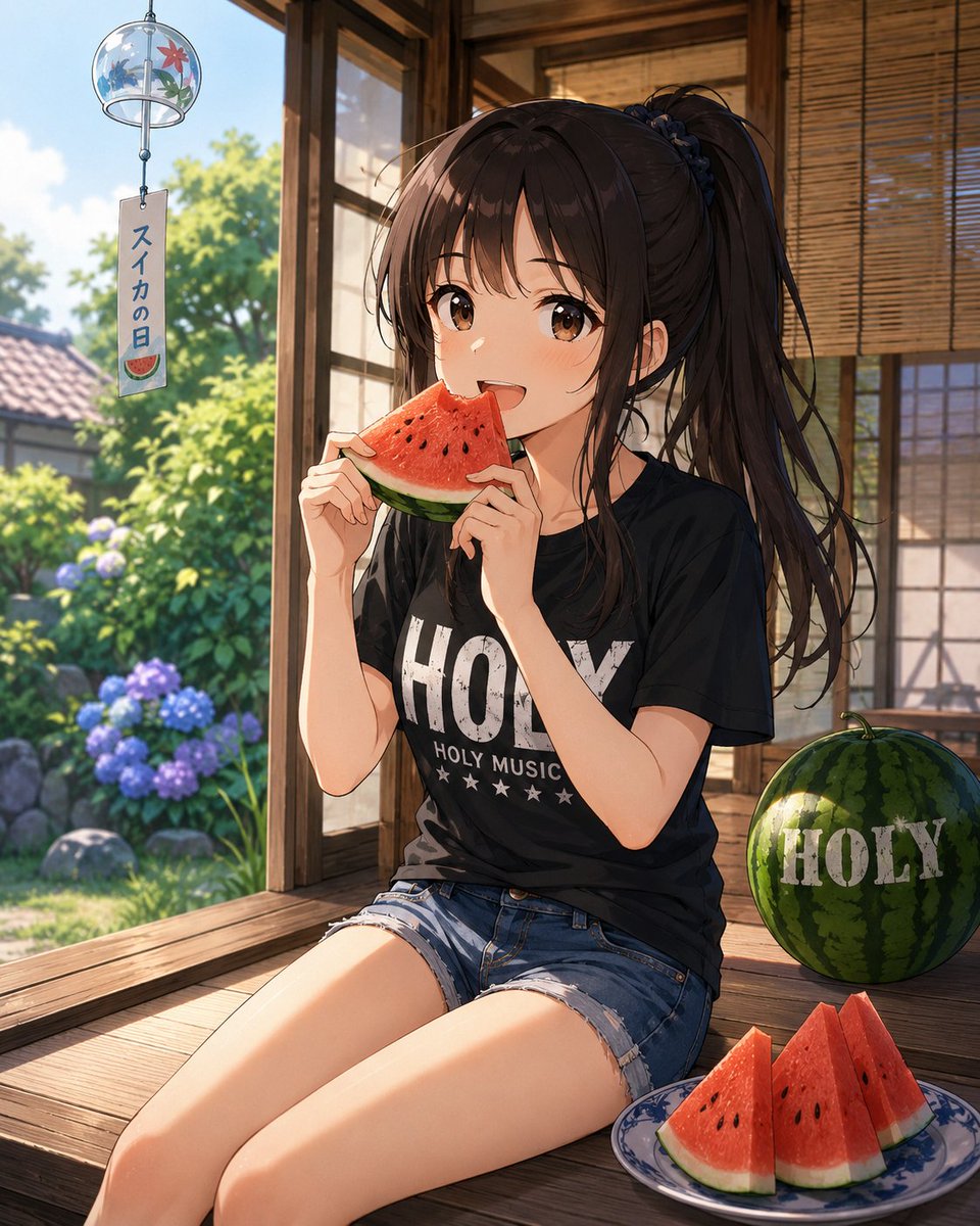 ホーリーモーニング🌞 今日7月27日は ＃スイカの日 🍉です！ 夏の綱 な