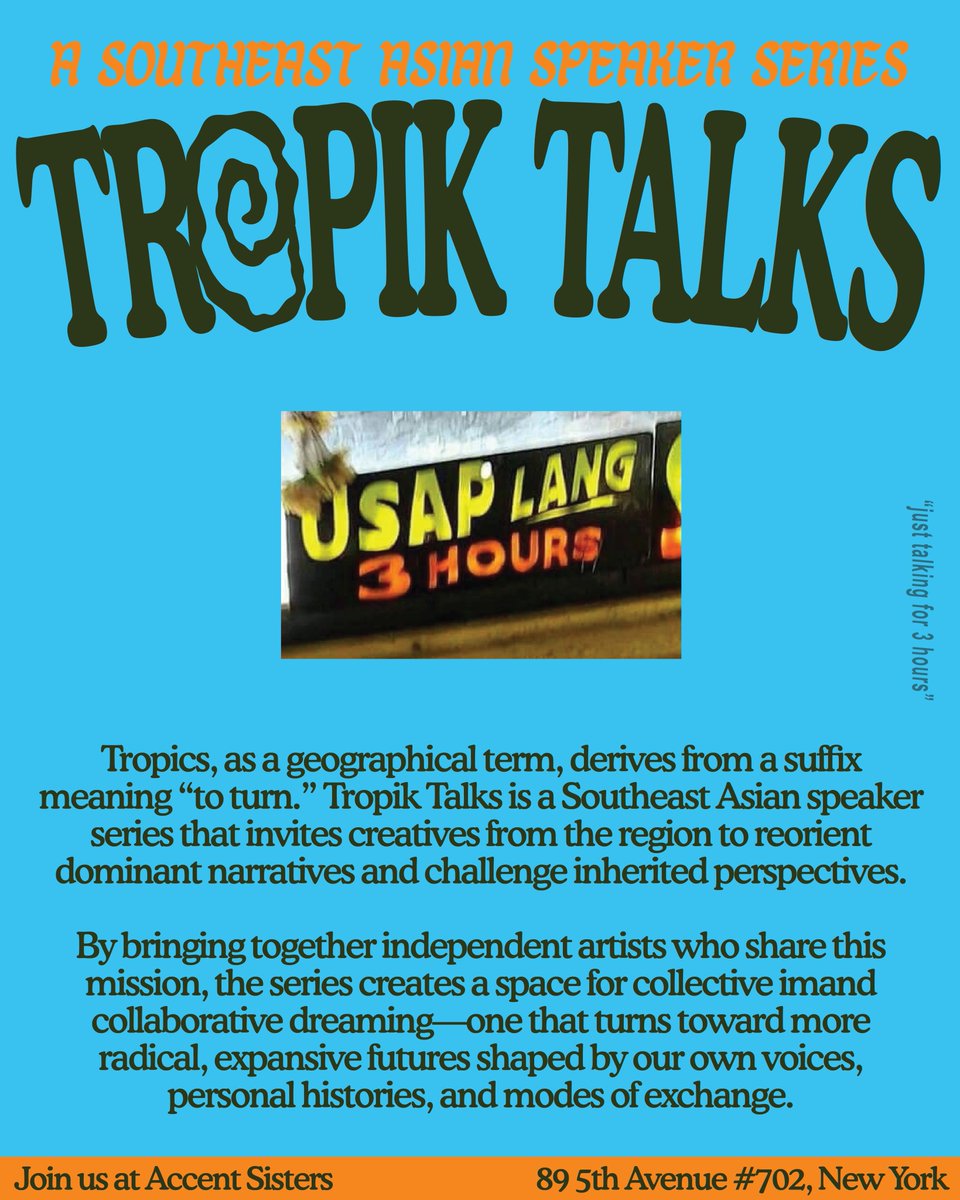 develophorg's tweet photo. Thanks to Neue Sans Press for having Developh join the first edition of Tropik Talks in New York City last July 12 🌴 https://t.co/LFXPGjNl86