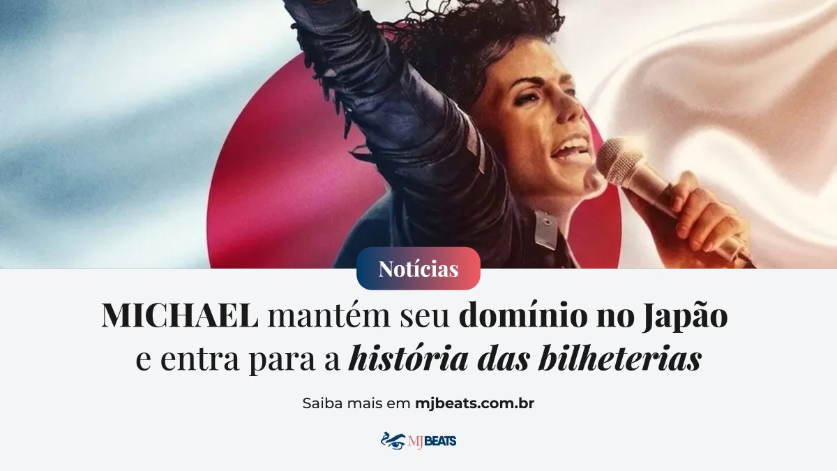 mjBeats's tweet photo. 👑🎬 Michael Jackson continua fazendo história no Japão!

🔥 Mesmo após sete semanas em cartaz, “MICHAEL” segue entre os maiores sucessos de Hollywood no país, acumulando cerca de US$ 42,3 milhões e mais de 4,7 milhões de espectadores.

🇯🇵 A cinebiografia já ultrapassou grandes produções como “O Diabo Veste Prada 2” e agora mira uma nova marca: entrar no Top 2 dos filmes de Hollywood com maior bilheteria no Japão em 2026.