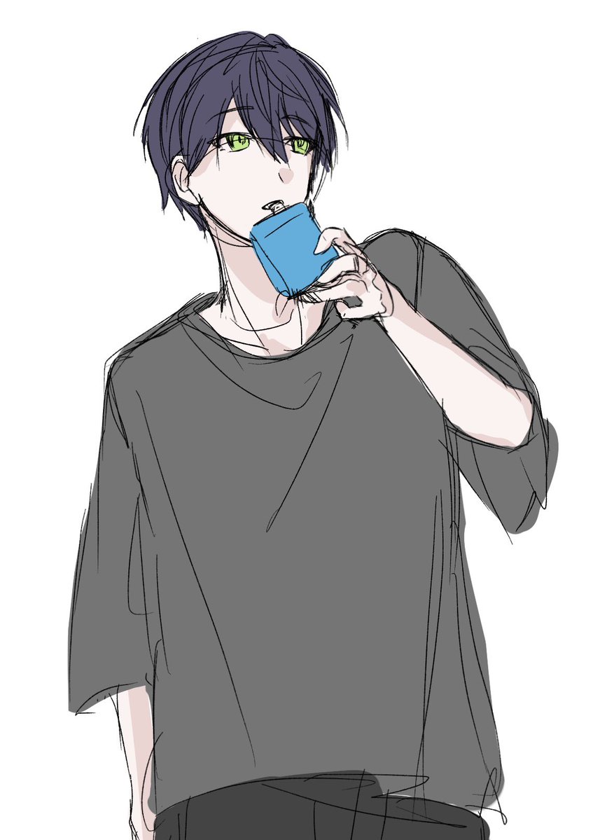 Sui08220's tweet photo. 寝る前の落書き https://t.co/68VrLK9kmN