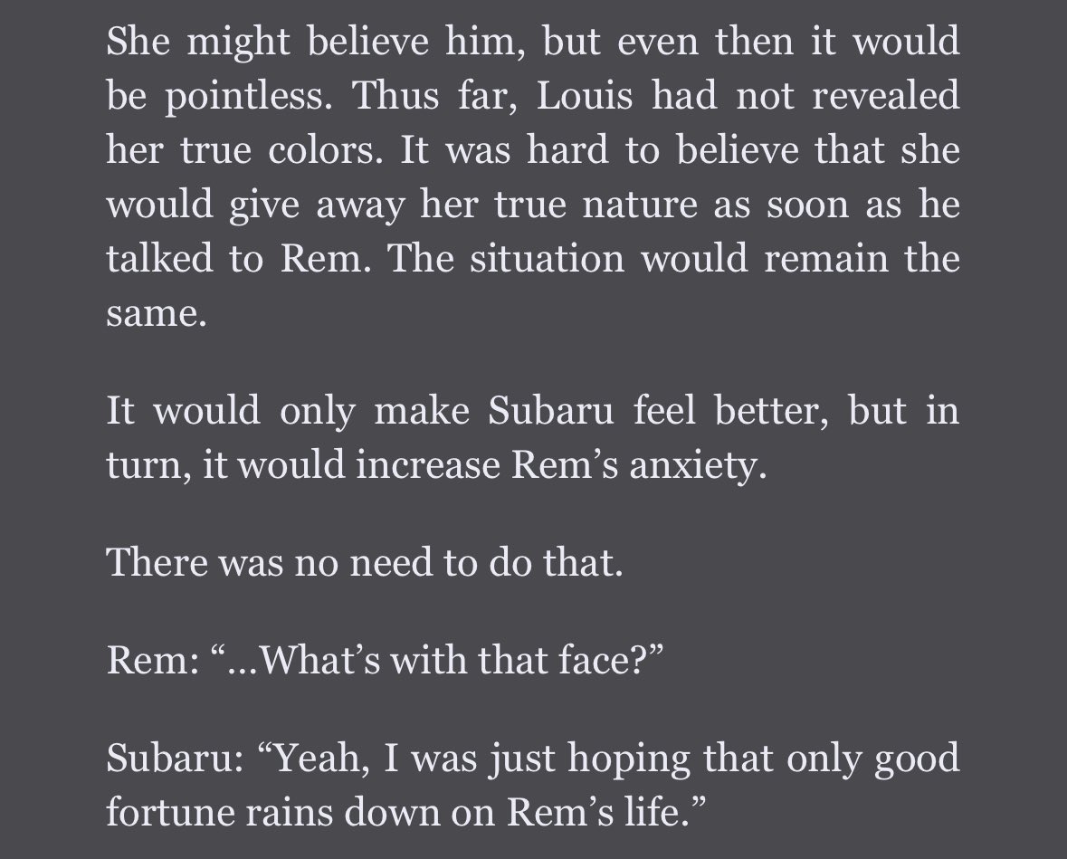 BigTonka_____'s tweet photo. @nando72255213 @PrinceForever30 @rezero_ice You’re actually going bonkers, but every time Subaru is thinking of Rem he is thinking of how precious she is to him, how he doesn’t want anyone else to have her and how he wants her to constantly be by his side. Give up https://t.co/GLKD6qEgt2