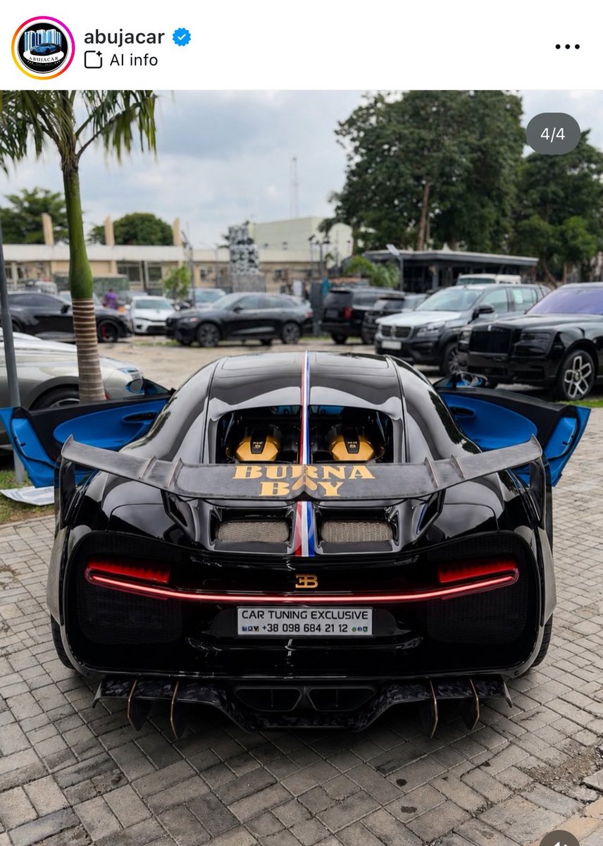 festus23619's tweet photo. seems like Burna Boy’s 9 Billion naira Bugatti touched down in Lagos! 🥶 https://t.co/AEt7G2SiyP