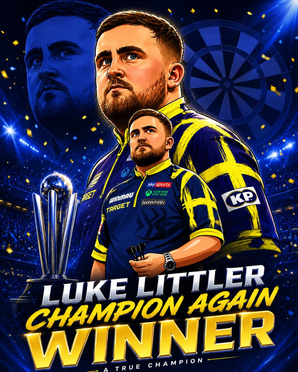 BritifySocial's tweet photo. @TargetDarts He does it again. @LukeTheNuke180   #LukeLittler #Littler !!!! #Darts back to back world champion and matchplay champion. 

🇬🇧 https://t.co/UED7JSO15J | https://t.co/92IG8EdM6d | https://t.co/JdBcqOHGTk 🇬🇧 https://t.co/7e6PO0ULeg