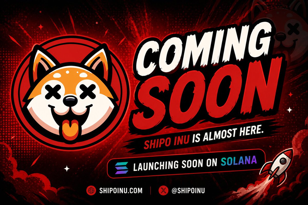 ShipoInu's tweet photo. 🚀 SHIPO INU — LAUNCHING SOON ON SOLANA

Every bull market has its legendary meme.

This time, a new good boy is ready to run.

SHIPO INU is almost here, bringing strong community vibes, endless memes, and the energy that makes Solana meme coins so exciting.

Be early.
Be part of the pack.
Watch the countdown.

Get your SOL ready.

SHIPO INU is launching soon on Solana. 🐕🔥🌕