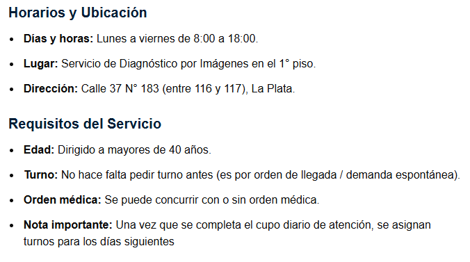 LaUnicaBeta's tweet photo. Sobre Mamografías:
En el Hospital Rossi de La Plata se efectúan de lunes a viernes de 8 a 18 hs. SIN TURNO PREVIO, CON o SIN ORDEN MÉDICA, a mujeres 40+. Mamógrafo digital nuevo, baja dosis de radiación, excelente calidad de imagen diagnóstica.
A 7 cuadras de la estación de tren https://t.co/M68HW1P8ak
