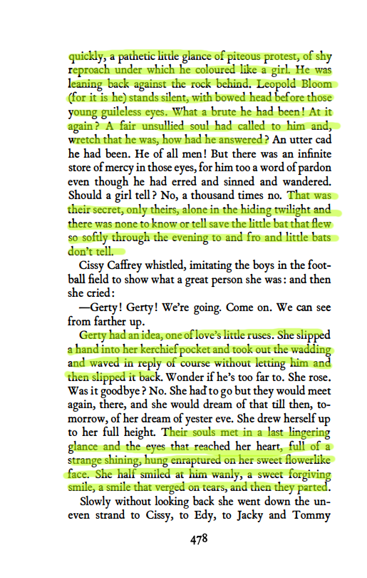 Gubernyia's tweet photo. "Ulysses" by James Joyce - Episode 13, "Nausicaa"

Leopold Bloom masturbates on the rocky beach, aided by a flirtatious, limp-legged girl who romanticizes their encounter. Once done, he realizes her affliction and pities her for being left on the shelf. https://t.co/m6tBmaa1oX