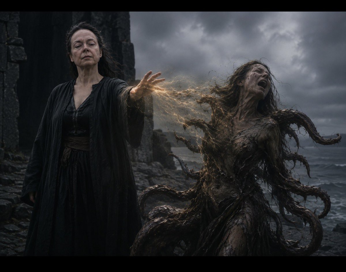 TouchlineRc's tweet photo. Before I learned about the Odyssey, I actually thought Scylla was just a naturally born sea monster. Not knowing she was transformed into one by Circe. What wrong could she have done for Circe to actually do that to her ? https://t.co/DXYYBI3PxM