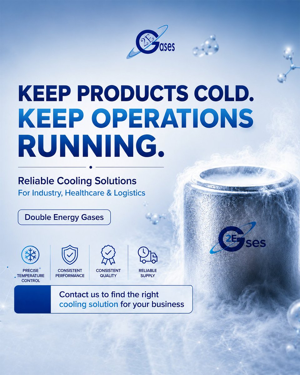 DoubleEnergyGas's tweet photo. Not every cooling application requires the same solution.

Whether you need liquid nitrogen for precision cooling or dry ice for temperature-controlled transportation, choosing the right product makes all the difference. https://t.co/vBTlPOZaKB