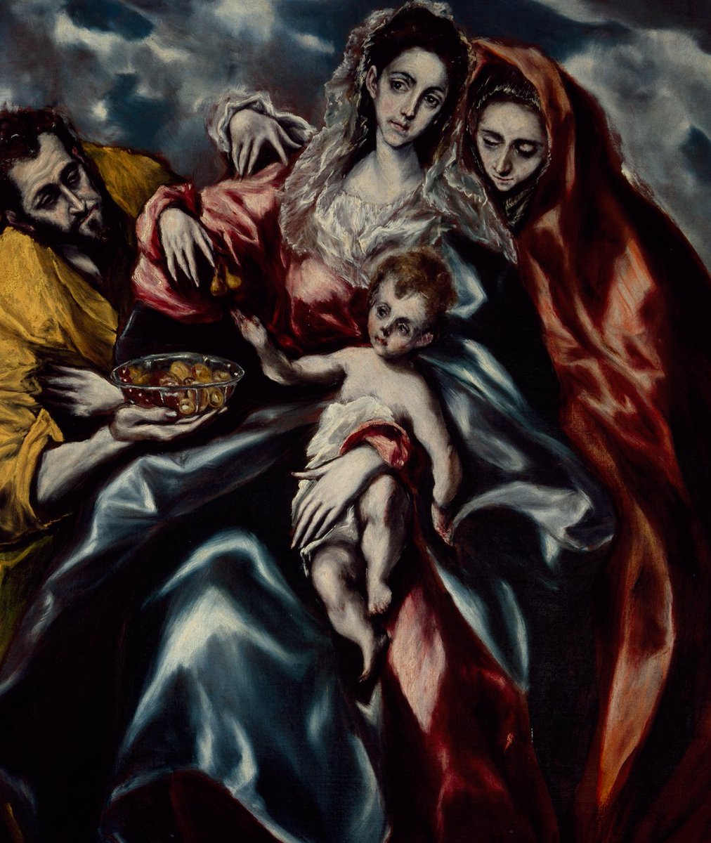 ElMuseoSoumaya's tweet photo. Hoy se celebra a santa Ana, patrona de las abuelas y protectora de las familias. También es invocada para los partos, los matrimonios… ¡e incluso para encontrar lo que parecía perdido!
La conmemoramos con esta obra de Doménikos Theotokópoulos el Greco. https://t.co/nepBQFLSsg