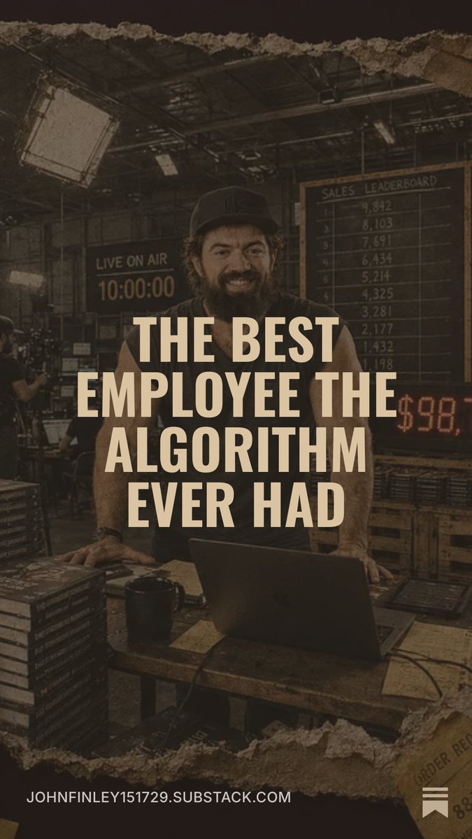 JohnFinleypro's tweet photo. The best employee the algorithm ever had 

P.S. - Alex Hormozi is a personal inspiration, I put a ton of work into the free workbook. Go check it out ⬇️

https://t.co/EDJR6aHpbH https://t.co/YZzenpsjNu