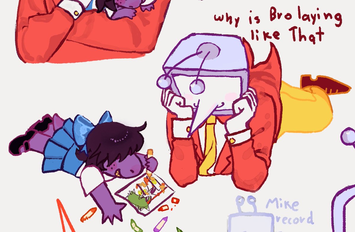 MichiMaizena's tweet photo. Babysitting a lizard
#deltarune #susie #tenna https://t.co/HKAUvAdp0j