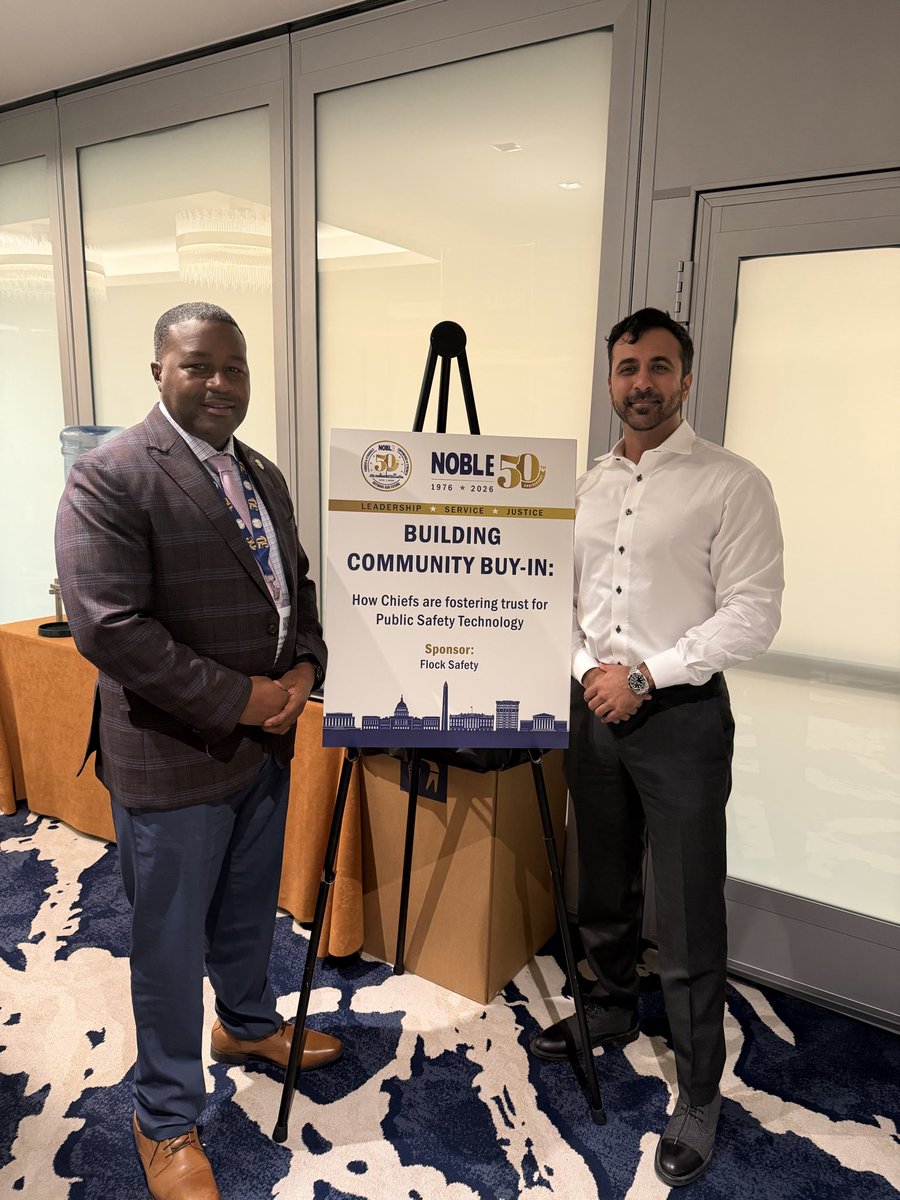 FairfaxCountyPD's tweet photo. Today Deputy Chief Chambers had the opportunity to serve as a panelist about public safety technology at #NOBLE50, sharing valuable insights and information. @noblenatl π https://t.co/zIrz6Pm8yr