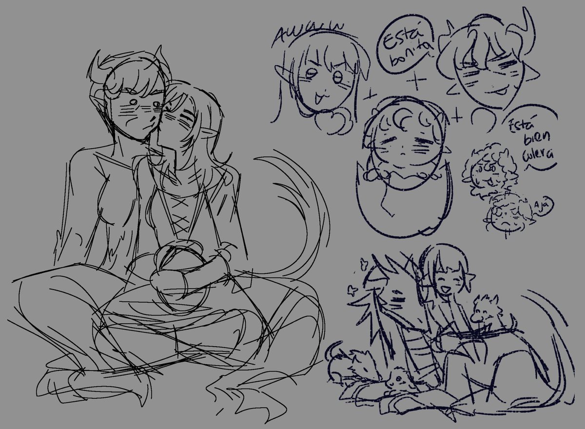 faberryuri's tweet photo. wip de la mirandy week free day pero dragones yay https://t.co/62fveTVCOg