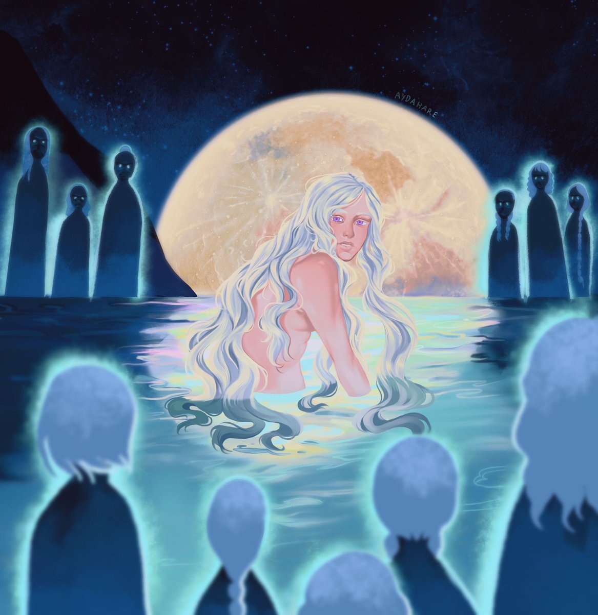 FranLovesEv's tweet photo. #DanyWeek2026 Day 1 🩵

Daenerys at the Womb of the World, surrounded by the Dosh Khaleen 🌙

A mini-thread on why I believe the Dosh Khaleen always knew that the Stallion Who Mounts The World prophecy was about Daenerys 🪡

✎ᝰ Comm by dearest @aydahare 💜 https://t.co/0iUPPYoyUm