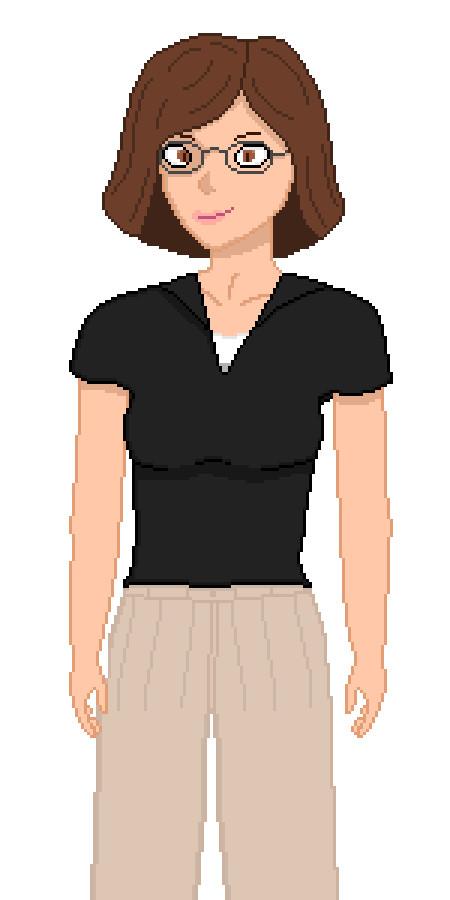 Sorabotics's tweet photo. Art Devlog #3 for No Death No Life: the main love interest, Melody! She got a nice fresh coat of paint from her original artwork and she's no longer facing center square-on. It looked good at the time, but now her facing center looks kinda creepy... #indiedev #HorrorGaming https://t.co/2DF0nD9F8I