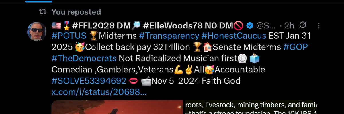 SOLVE53394692's tweet photo. https://t.co/mG5OcZXcmW
#SecRubio NorfolkQ17 Racial slurs #KevinCorke 🇸🇦 Pastors🔥@kyoag
Vet CIA💰🔥retired 18 months👀 #JDVANCE lDeliberate Lied J6ers political prisoners Endorsed 4⏲️Not Leadership ➡️Friendship #GOP #IAGOVERNOR #KellyAyotte #henrymcmaster #DFASModel #Goldendome https://t.co/RU3H4FTOT1
