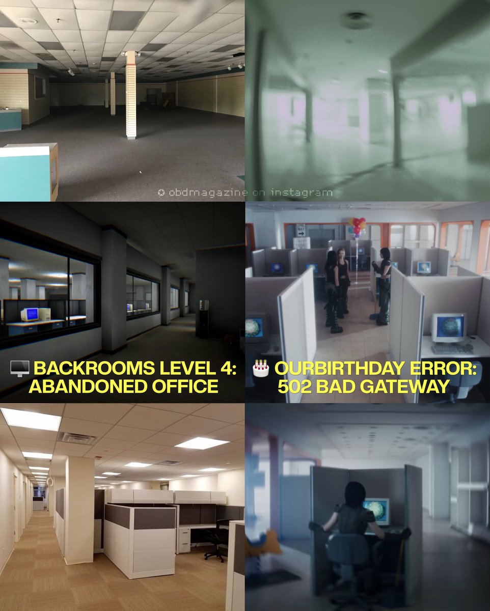 obdkia's tweet photo. (theory) — we all know ourbirthday has an unknown lore &amp; concept. could the backrooms levels be connected to the story they’re trying to tell us?👁️ https://t.co/wWd2BWEdmf