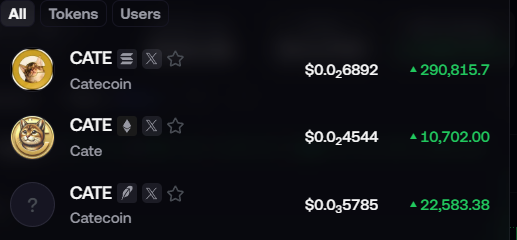 NotSoEasyMoney's tweet photo. I would also like to note.

The 'current' leader is on Solana.

The 4.2mil mcap one is on ETH. 

&amp;&amp; sure enough, there is a robinhood chain one sitting now at 600k. https://t.co/JfvJ9E2Oir