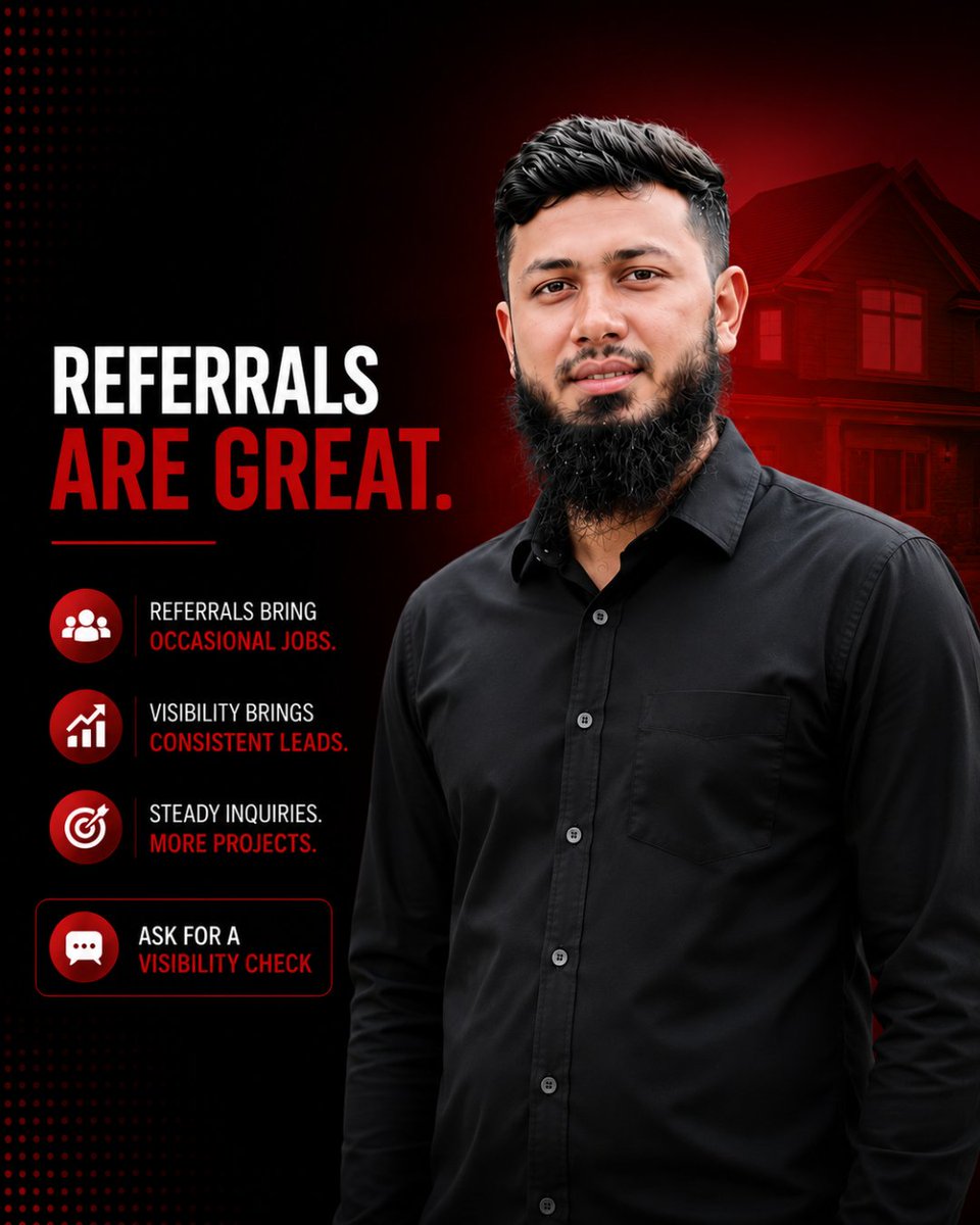 aeoexpertpro's tweet photo. Referrals are valuable.
But they're not predictable.
The remodeling contractors getting consistent leads don't wait for referrals—they rank on Google.

Visibility > Uncertainty.

#LocalSEO #AEOExpertPro #RemodelingContractor #GoogleMaps #MijuSEO https://t.co/X1ncv0wuu7