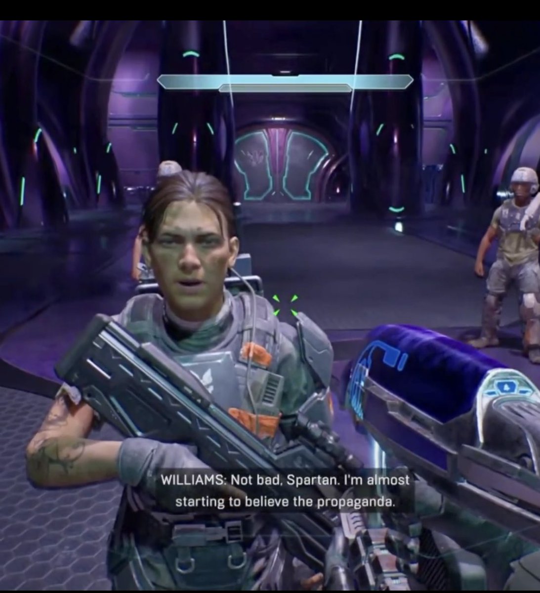 Pirat_Nation's tweet photo. Halo: Combat Evolved Remake is facing major backlash after fans got their first look at a new “girlboss” female character.

Fand are criticizing the character for disrespecting Master Chief in a scene, with some calling her a “girlboss” addition that feels unnecessary and out of place in Halo’s established story.