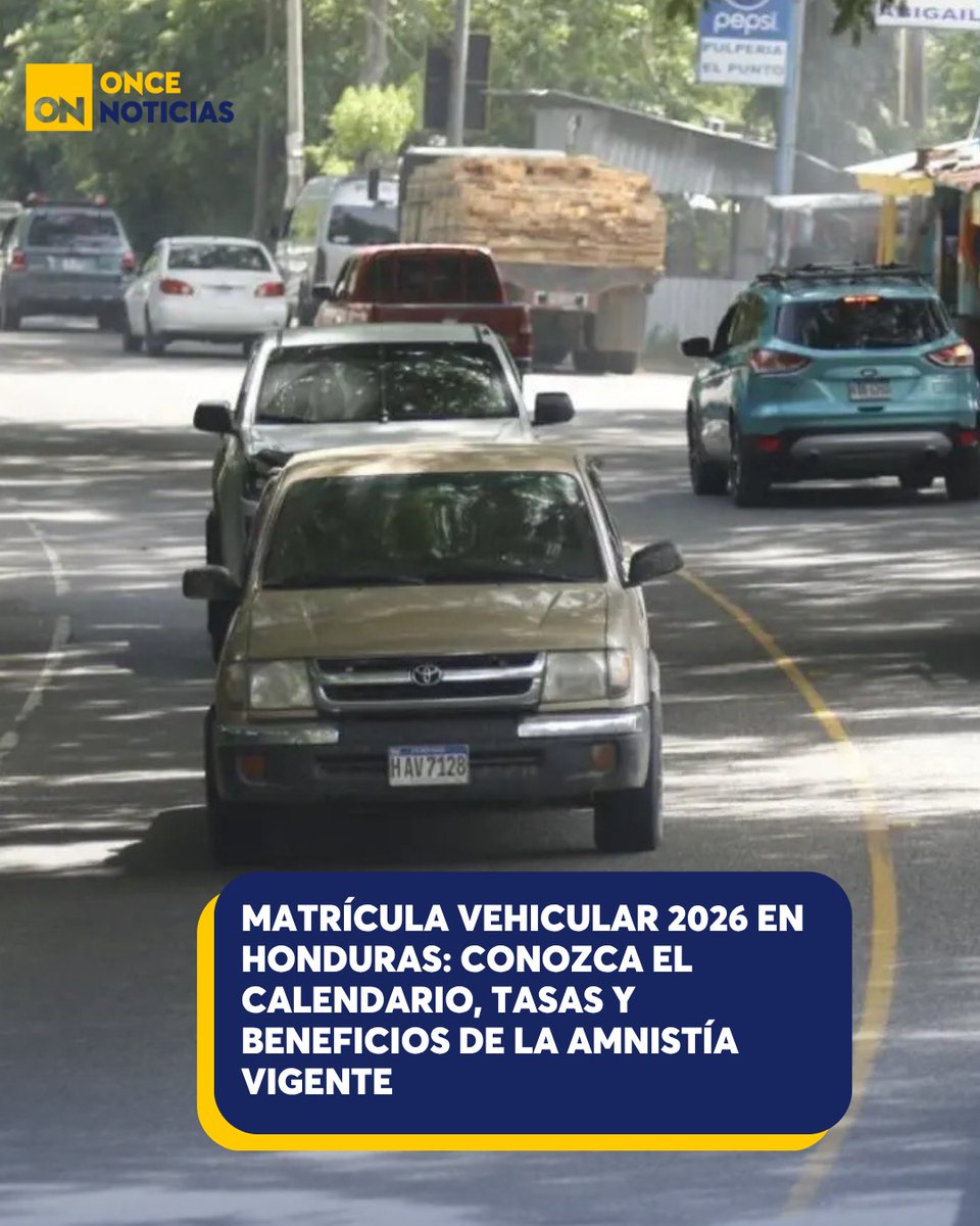 11_Noticias's tweet photo. 🚘📢 ¡Que no se le pase la fecha! La matrícula vehicular 2026 en Honduras ya comenzó y el IP reveló el calendario según la terminación de placas.
Conozca las fechas: https://t.co/0HwTynng9v
#MatriculaVehicular #IP #Honduras https://t.co/qjha65h3vi