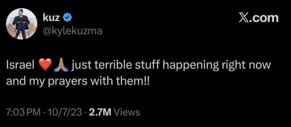 LUKYJ01's tweet photo. @kylekuzma You’re just another Zionist puppet who doesn’t know what he’s talking about https://t.co/iE8C4fL4gh