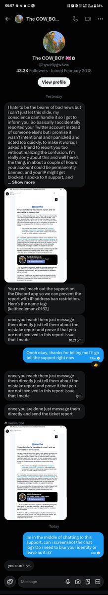 aezela_'s tweet photo. AWARENESS POST!

I got scammed and hacked so this post serves as a warning to anyone that fell for it, don't follow what the account says or click on any link https://t.co/dFJ2kXkvDG