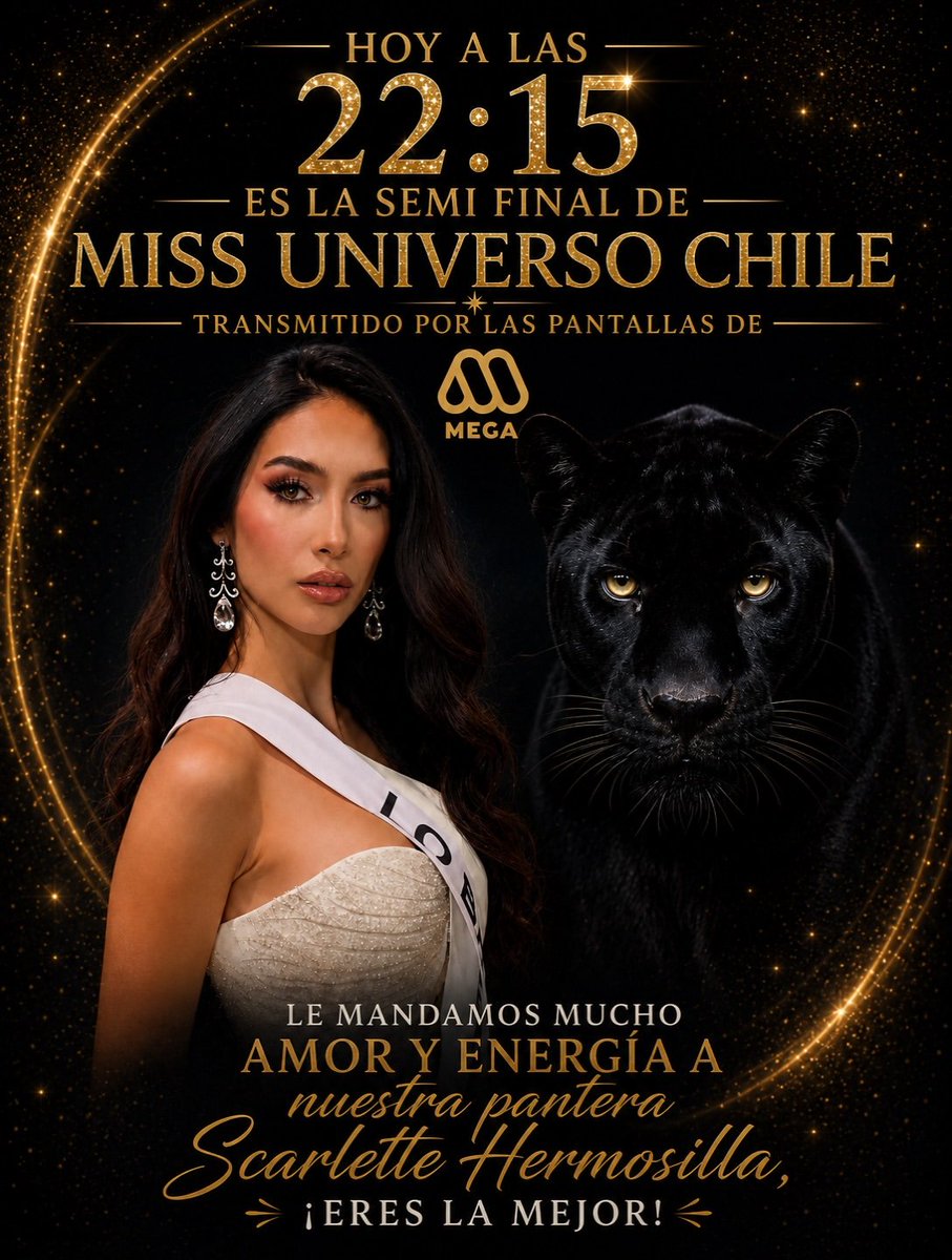 karen_lis's tweet photo. Hoy todos apoyando a nuestra reina Scarlette Hermosilla, por las pantallas de @Mega en camino a la corona del Miss Universo Chile 👑👑👑 #MissUniversoChile #LoBarnechea #ScarletteHermosilla❤️ #mega https://t.co/91TMmZLyyR